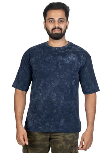 boffi ... 100% Cotton Oversized T-Shirt Unisex Drop Shoulder Dye Washed Street Look Black Pack of 1