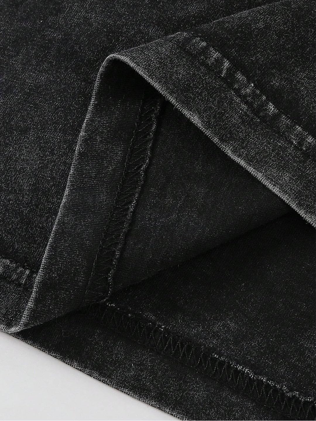 boffi ... 100% Cotton Oversized T-Shirt Unisex Drop Shoulder Dye Washed Street Look Black Pack of 1